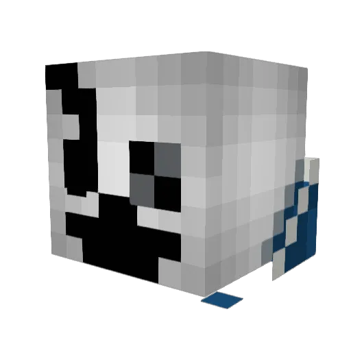 EJskelepun Minecraft avatar head, 3D render