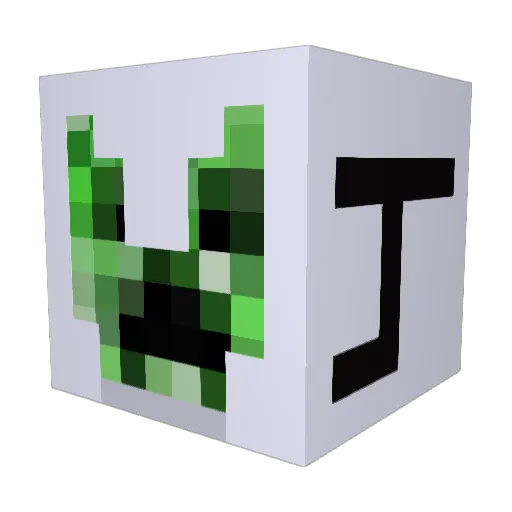 EJx10 Minecraft avatar head, 3D render