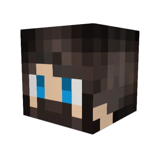 EKB6655 Minecraft avatar head, 3D render