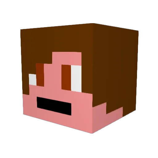 EKIIVI Minecraft avatar head, 3D render