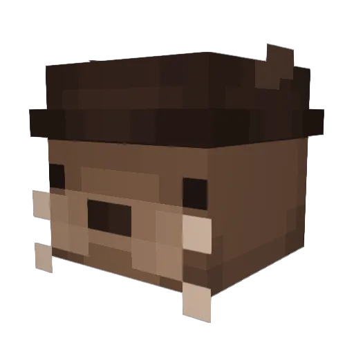 EKM0630 Minecraft avatar head, 3D render