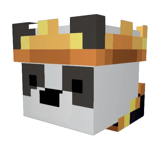 EKMKlNG Minecraft avatar head, 3D render