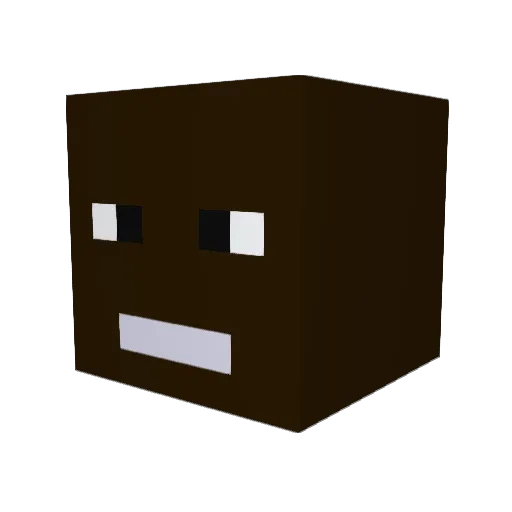 EKSBOKSISTAP Minecraft avatar head, 3D render
