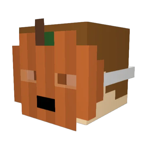 EKSIF Minecraft avatar head, 3D render