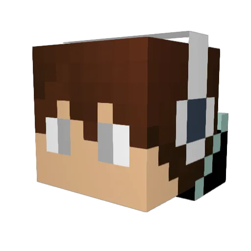 EKVizzzle Minecraft avatar head, 3D render