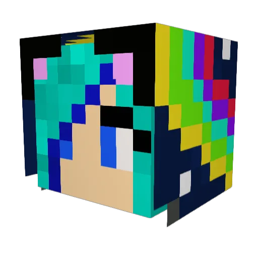 EKZJ Minecraft avatar head, 3D render