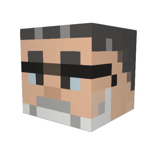 EKomadori Minecraft avatar head, 3D render