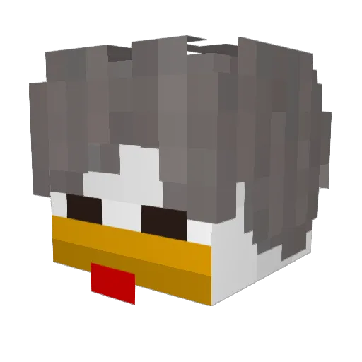 EKqzy Minecraft avatar head, 3D render