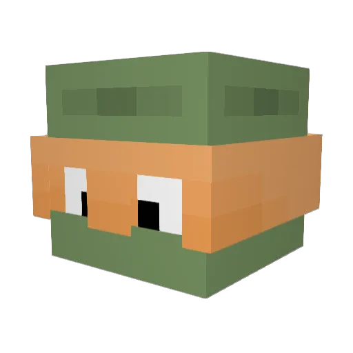 EL0RA4 Minecraft avatar head, 3D render