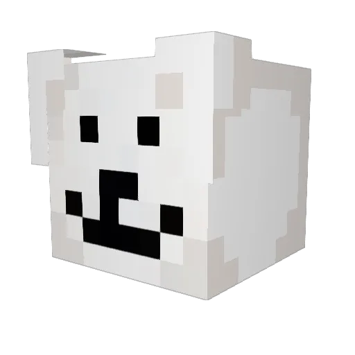 EL0TERO Minecraft avatar head, 3D render