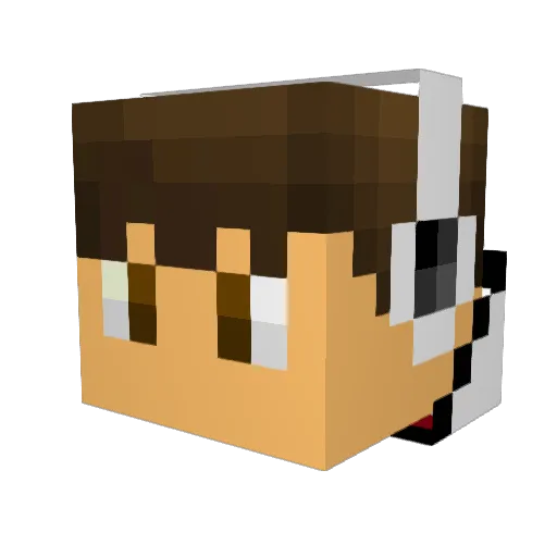 EL1EX Minecraft avatar head, 3D render