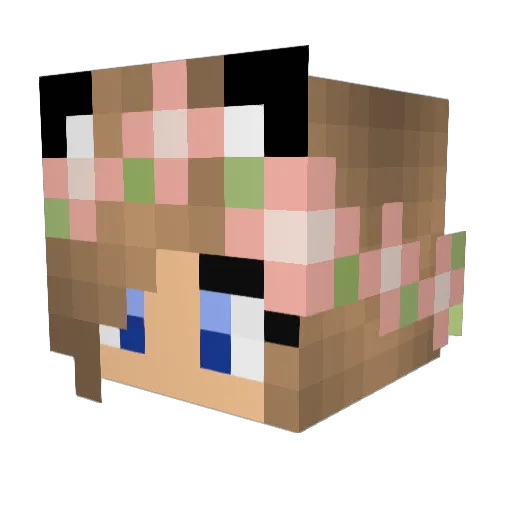 EL1S30514 Minecraft avatar head, 3D render