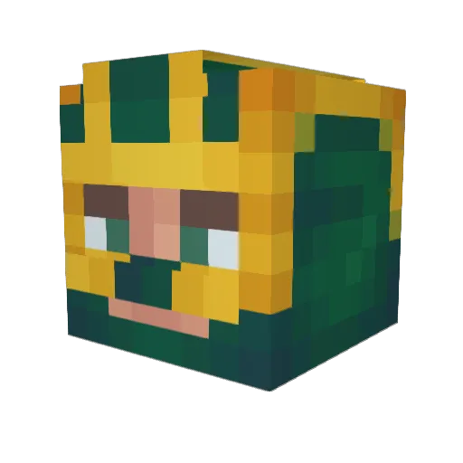 EL32zzg Minecraft avatar head, 3D render