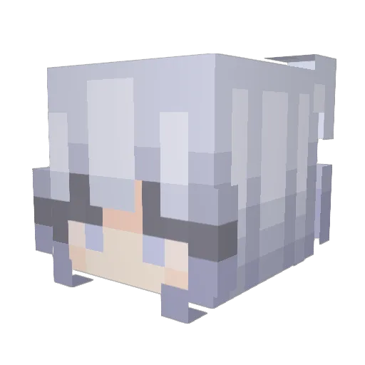 ELAINA76 Minecraft avatar head, 3D render