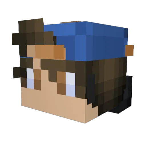 ELASBKN Minecraft avatar head, 3D render