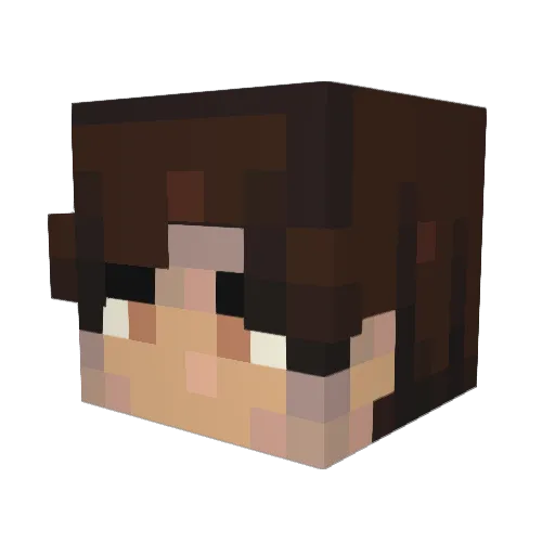 ELBARON07 Minecraft avatar head, 3D render