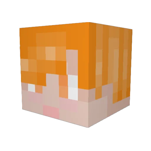 ELBOBAS Minecraft avatar head, 3D render