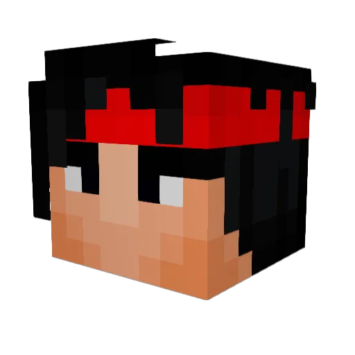 ELCOMPLETOS777 Minecraft avatar head, 3D render
