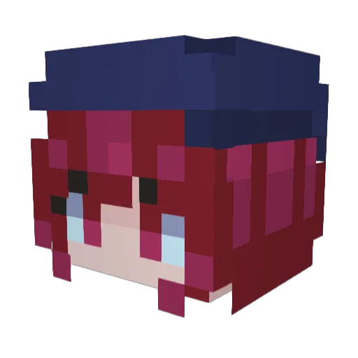 ELCTR Minecraft avatar head, 3D render
