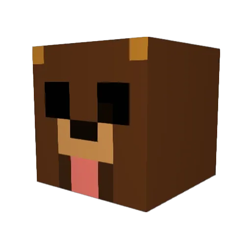 ELCURA Minecraft avatar head, 3D render
