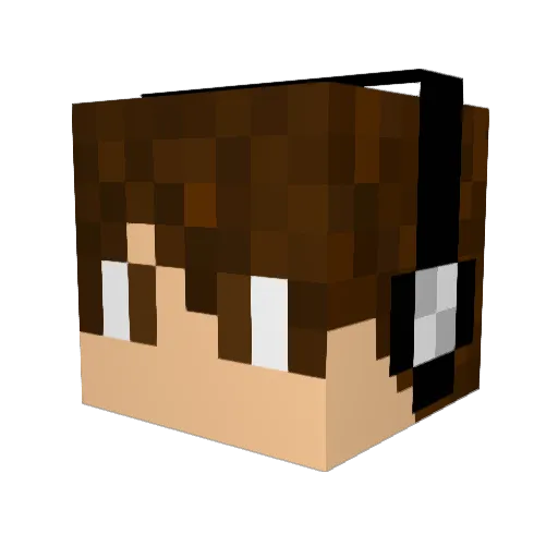ELDERJET Minecraft avatar head, 3D render