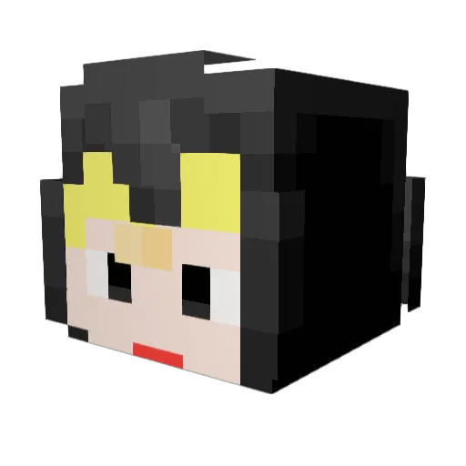 ELDKFDL Minecraft avatar head, 3D render