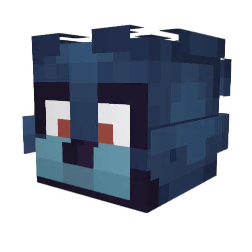 ELDOMEKK Minecraft avatar head, 3D render
