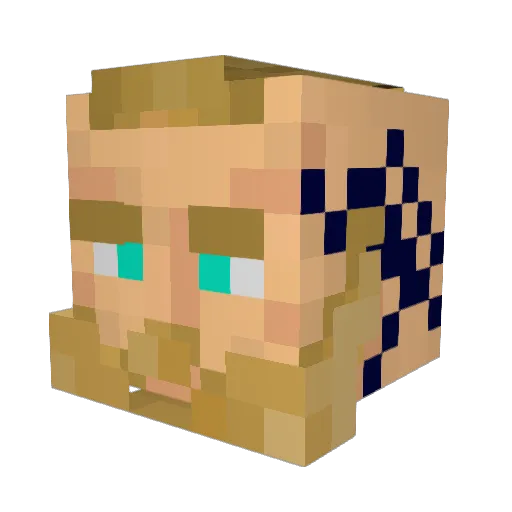 ELDRAGO20 Minecraft avatar head, 3D render