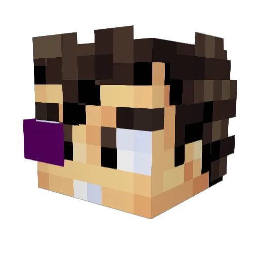 ELDUKETO06 Minecraft avatar head, 3D render