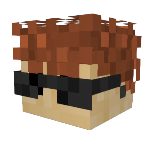 ELEINI Minecraft avatar head, 3D render
