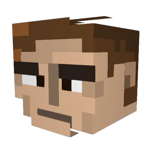 ELEV8777 Minecraft avatar head, 3D render