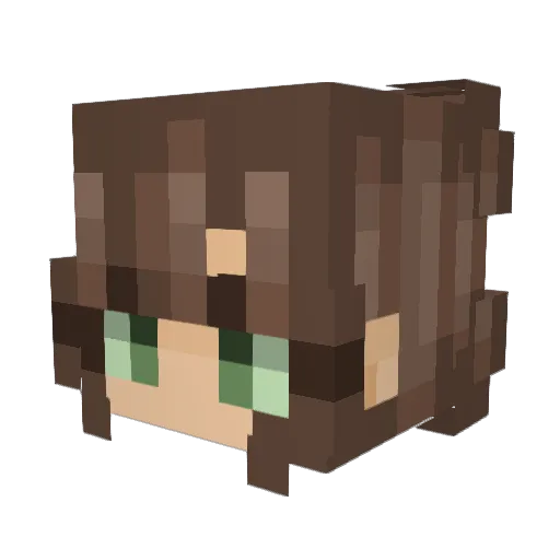 ELF587 Minecraft avatar head, 3D render