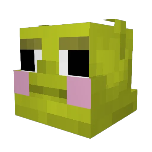 ELFACUDC Minecraft avatar head, 3D render
