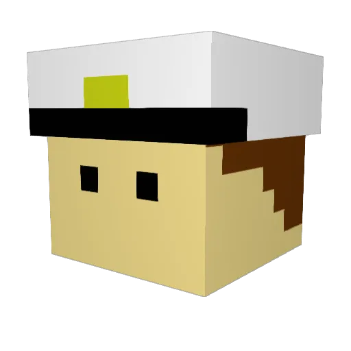 ELGENERALPATTON_ Minecraft avatar head, 3D render