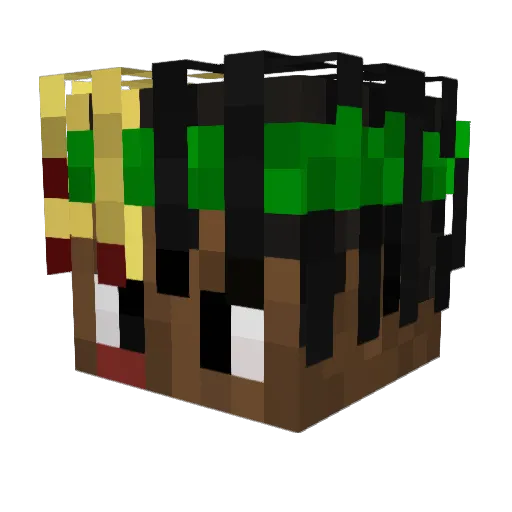 ELGOLDIS Minecraft avatar head, 3D render