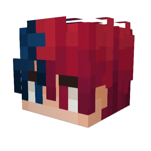 ELG_11 Minecraft avatar head, 3D render