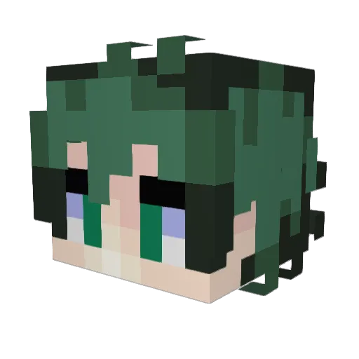 ELHU60 Minecraft avatar head, 3D render