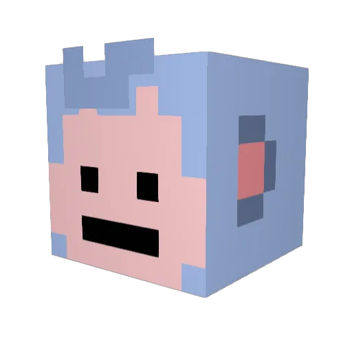 ELIAAAASSS Minecraft avatar head, 3D render