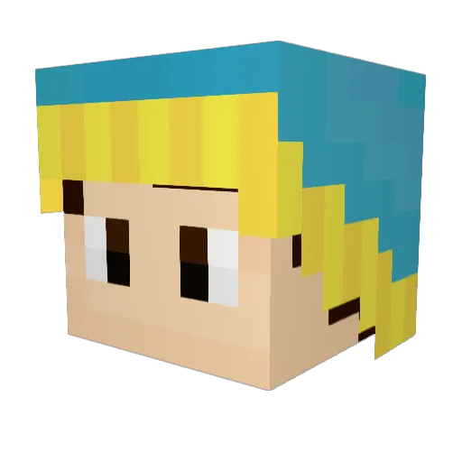 ELIASpaul2014 Minecraft avatar head, 3D render