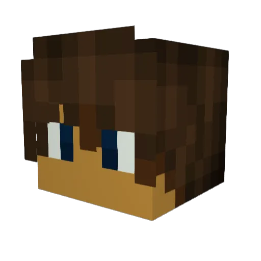 ELIBRIAR Minecraft avatar head, 3D render