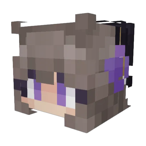 ELICHIEN Minecraft avatar head, 3D render