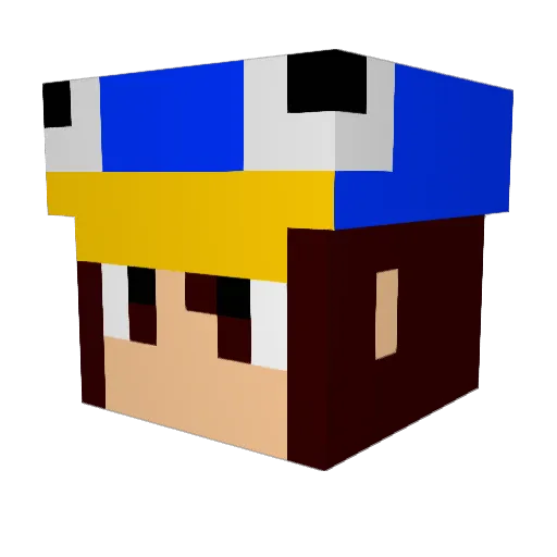 ELIE0218 Minecraft avatar head, 3D render