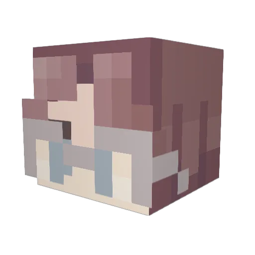 ELINETWORK Minecraft avatar head, 3D render