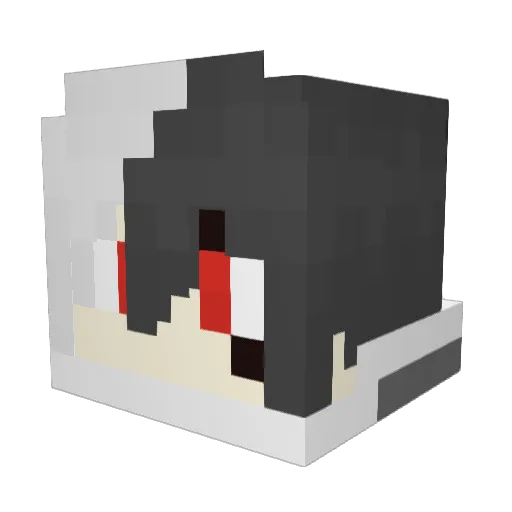 ELITTER Minecraft avatar head, 3D render