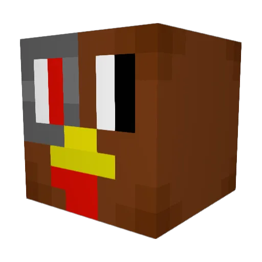 ELIXCERPK Minecraft avatar head, 3D render