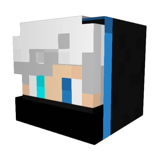 ELIZEU_LC Minecraft avatar head, 3D render