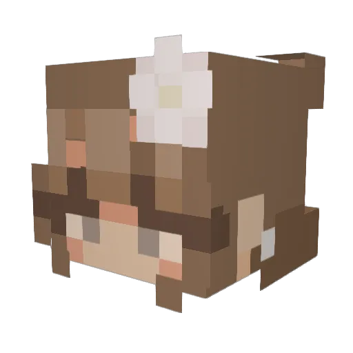 ELIZTHEGR8 Minecraft avatar head, 3D render