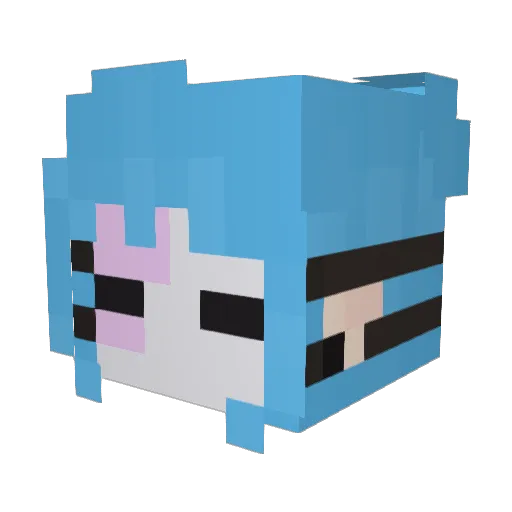 ELI_TH3_THIRD Minecraft avatar head, 3D render