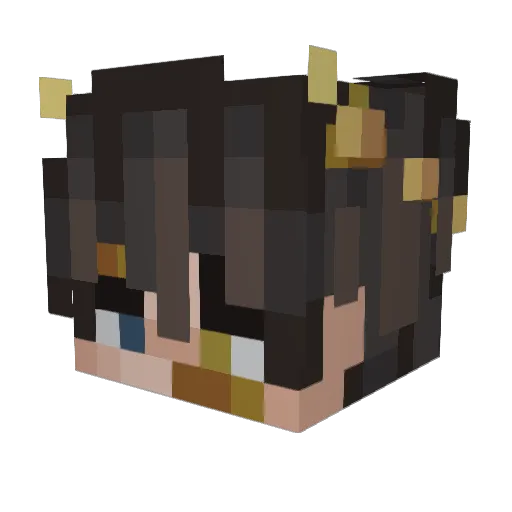 ELJUNIORDOU Minecraft avatar head, 3D render