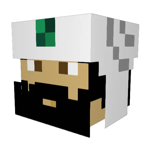 ELKEVO10K Minecraft avatar head, 3D render